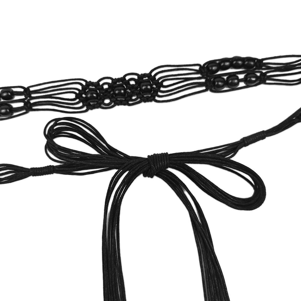 Ceinture en corde tressée de style ethnique, ceinture bohème pour femme, accessoire pour robe avec taille cintrée