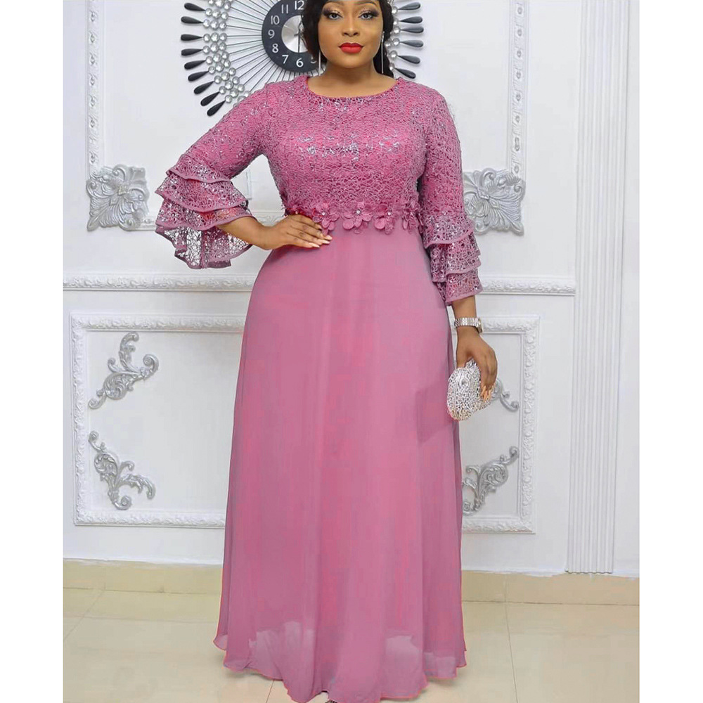 Robes de soirée africaines pour femmes Dashiki Ankara dentelle robes de mariée élégante turquie musulmane robe Maxi grande taille jupe africaine