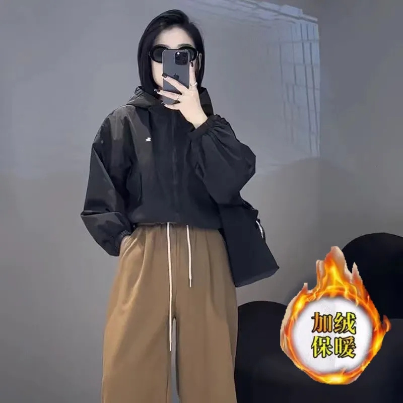 Stormtrooper-Veste courte à capuche pour femme, manteau en Y, vêtements d'extérieur coréens, vêtements de loisirs pour femmes, mode printemps et automne