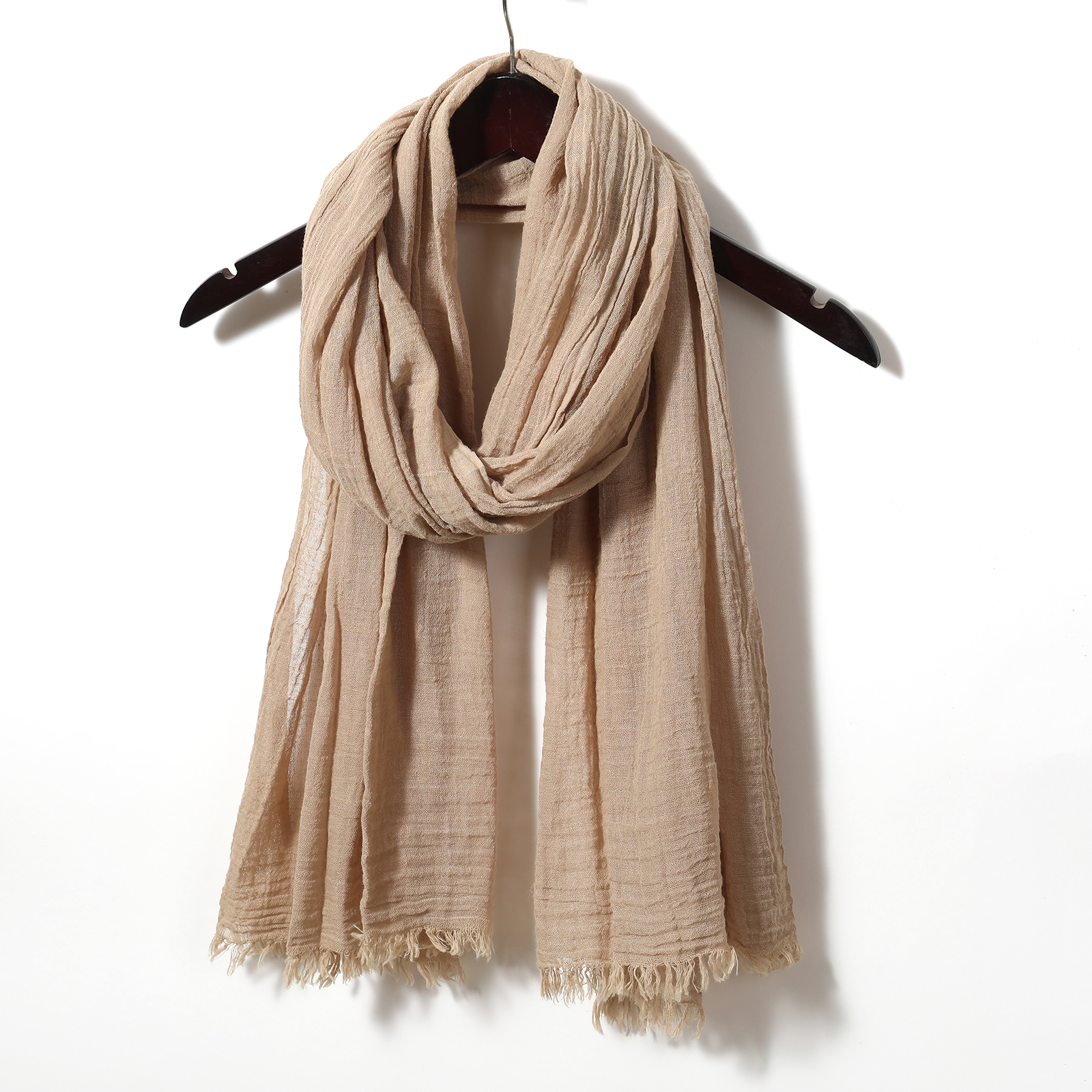 Foulards en coton et lin pour hommes, couleur unie, écharpe chaude, silencieux, accessoires masculins, châle Bufanda court à pompon, automne hiver