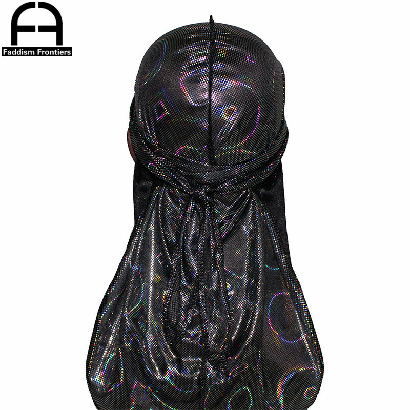 InjDuRag Doo Rag pour hommes, Turban coloré, Bandanas soyeux, Vêtements de sauna au laser, Chapeau 7,5, Accessoires pour cheveux, Nouveau