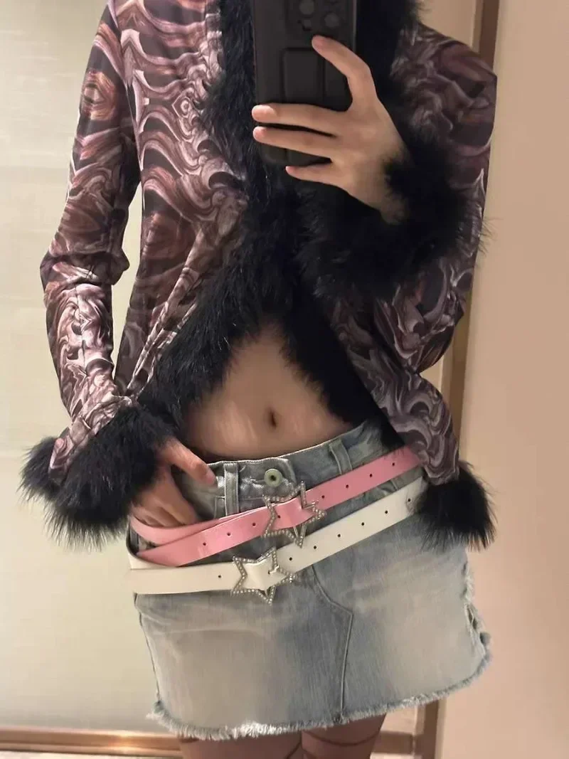 Ceinture coréenne Y2K à boucle étoile en cuir rose, ornée de strass étincelants, accessoires de décoration rétro pour mariée