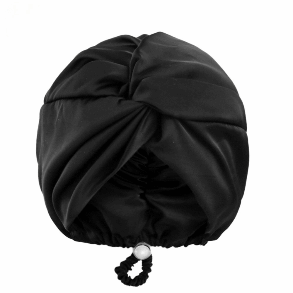 Femmes hommes Double couche croix torsadée Turban réglable élastique soie Satin chimio soins capillaires Bonnets beauté maquillage foulard chapeau