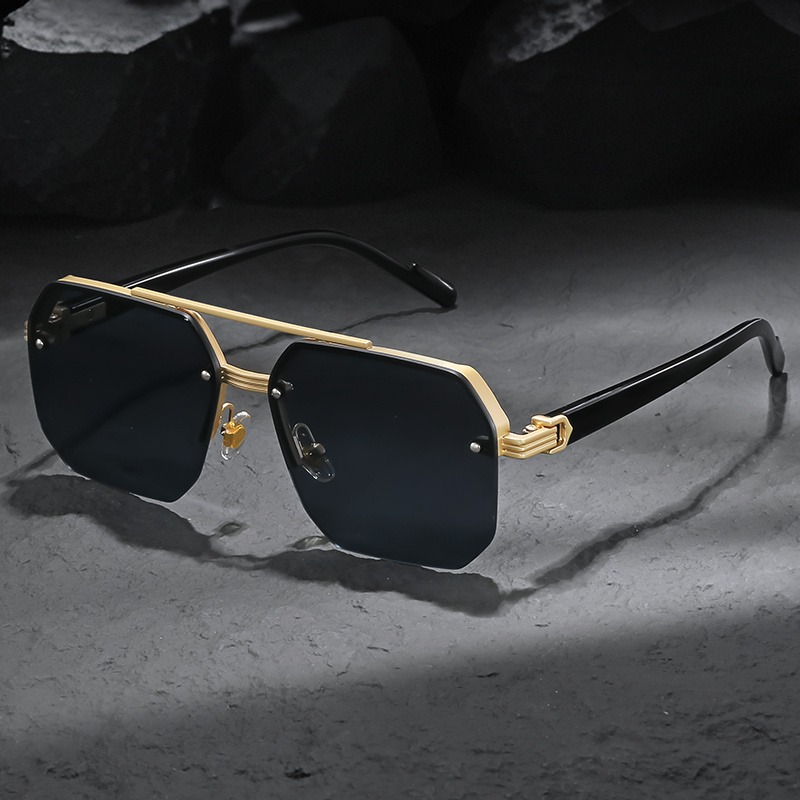 Lunettes classiques pour hommes à double pont, style professionnel, demi-monture, accessoires de mode adaptés à un usage quotidien