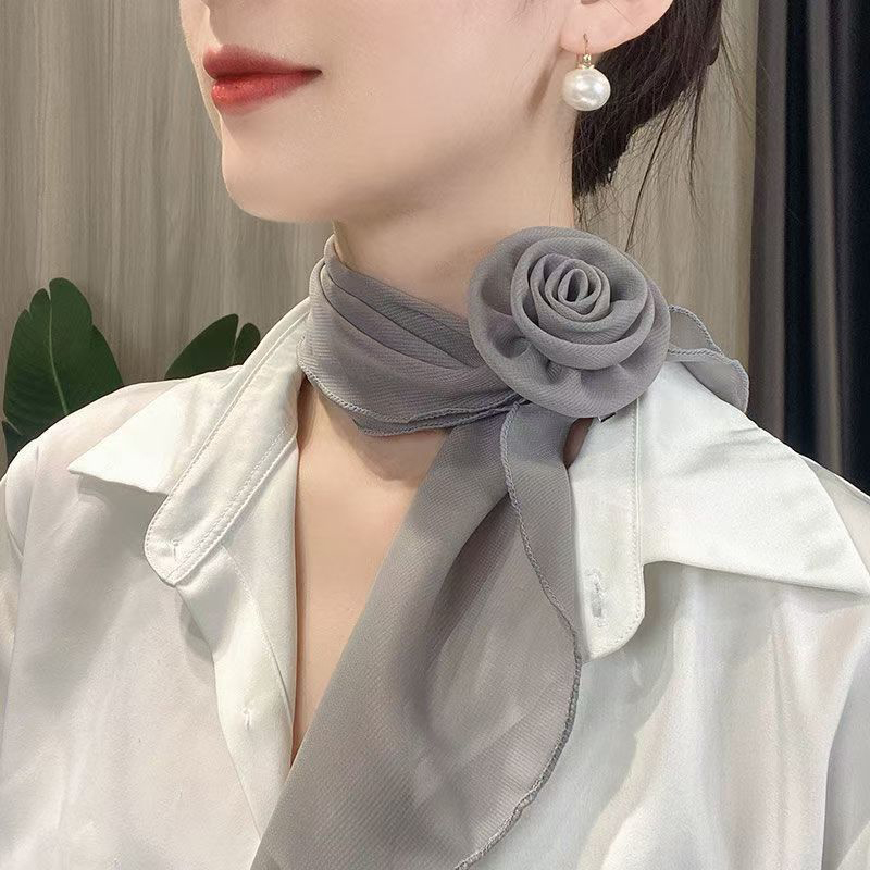 26 couleurs foulard décoratif solide Rose Rose tricoté écharpe châle châle fleur crème solaire foulard dames bureau écharpe