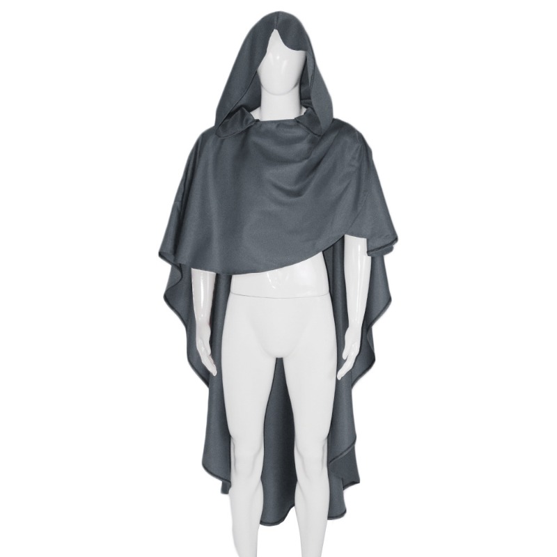 Poncho gothique pour homme, robe à capuche, cape de capot, costume de sorcière, robe ronde adulte, sorcier, moine médiéval, croisé, Everak, Halloween