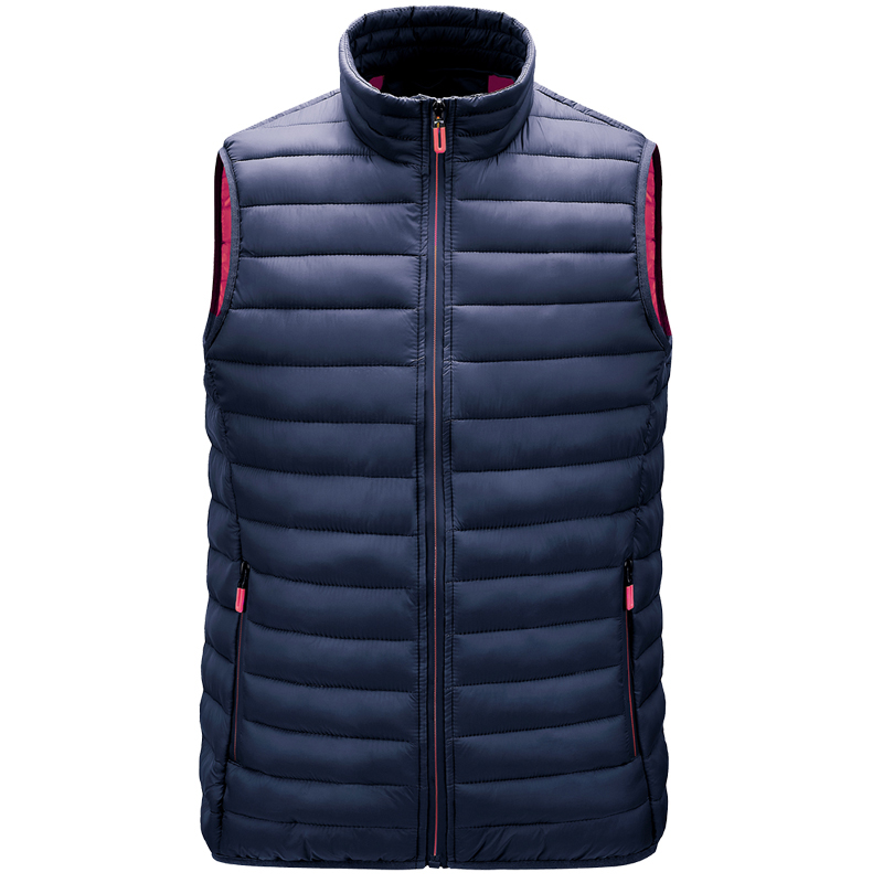 Hommes gilet veste chaude sans manches vestes hiver imperméable à l'eau manteau à glissière automne col montant gilet décontracté marque vêtements