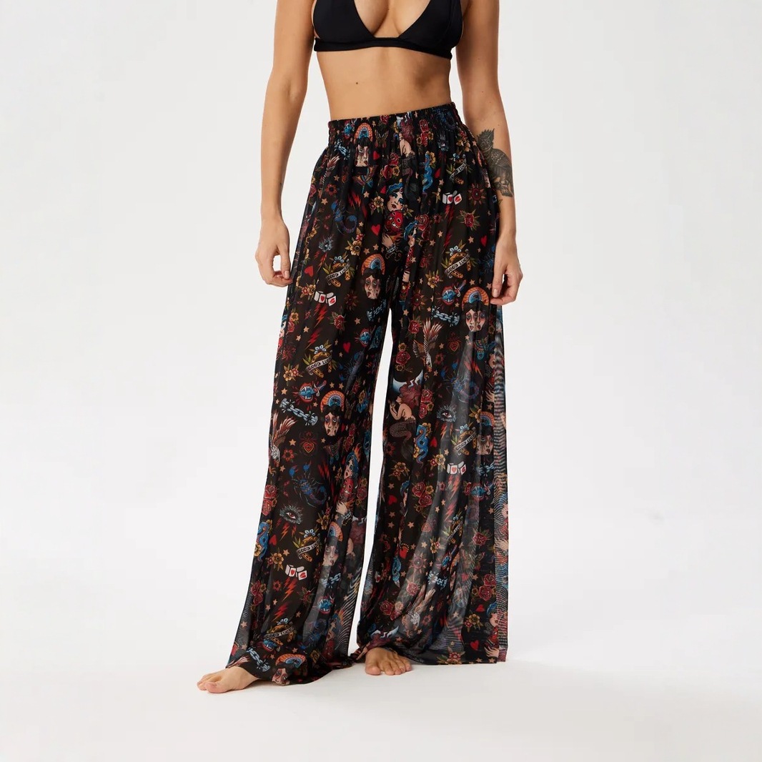 Jupe-pantalon de plage à jambes larges pour femmes, léger, séchage rapide, respirant, Protection solaire SPF, décontracté, coupe ample, vêtements de plage de vacances, été