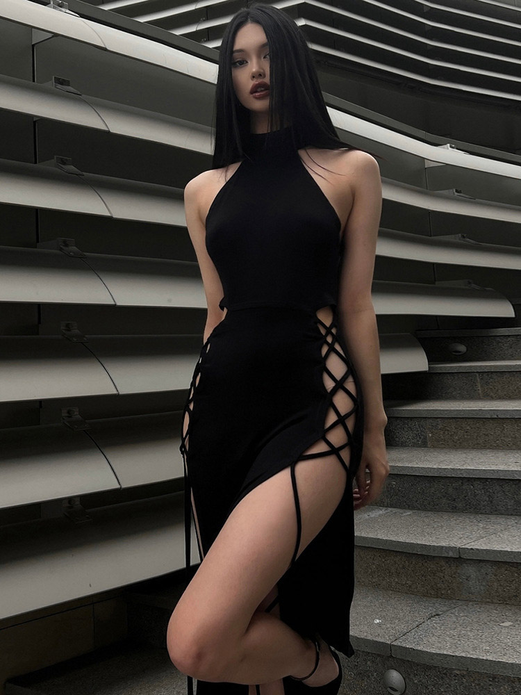 Mini robe verte élégante pour femme, streetwear à manches longues, vêtements d'automne, 2024