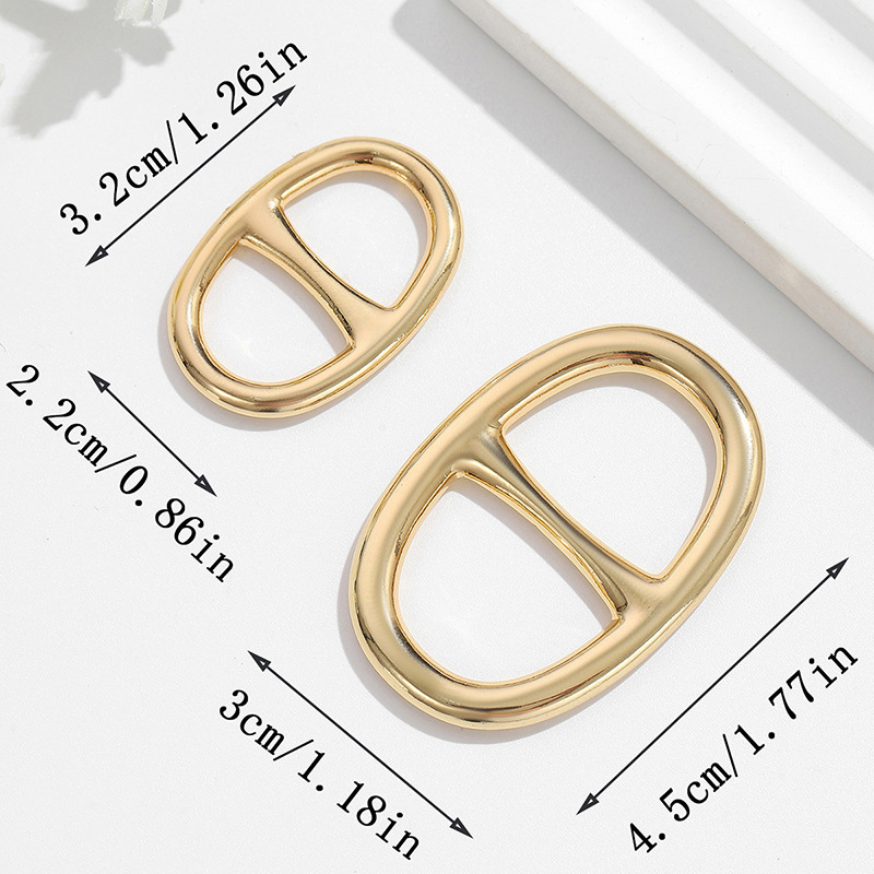 Bouton à boucle fixe pour manteau en laine, ceinture coupe-vent, bouton anneau pour écharpe en soie à nœud papillon pour robe femme, nouveau style