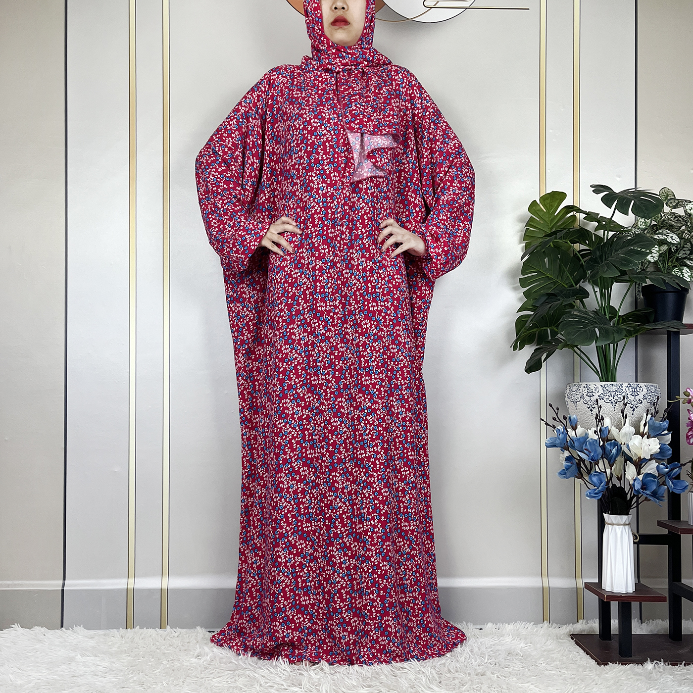 Abaya-Robe africaine à manches longues pour femmes musulmanes, en coton, pour la prière du Ramadan, Turquie, Moyen-Orient, motif floral, écharpe de sauna, nouvelle collection
