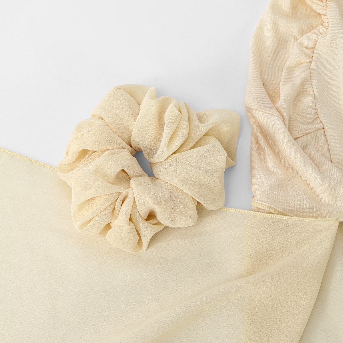 Ensemble Hijab Instantané en Mousseline Unie pour Femme avec Bandeau, Turban, Bonnet et Foulards en Jersey Élastiques, Chapeaux Hijab Respirants