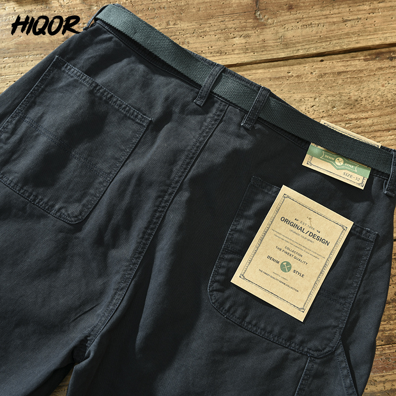 Pantalon Cargo Homme en Coton Printemps-Automne 2026 – Décontracté, Ample, Grandes Poches, Tendance Kaki, Style Harajuku Streetwear
