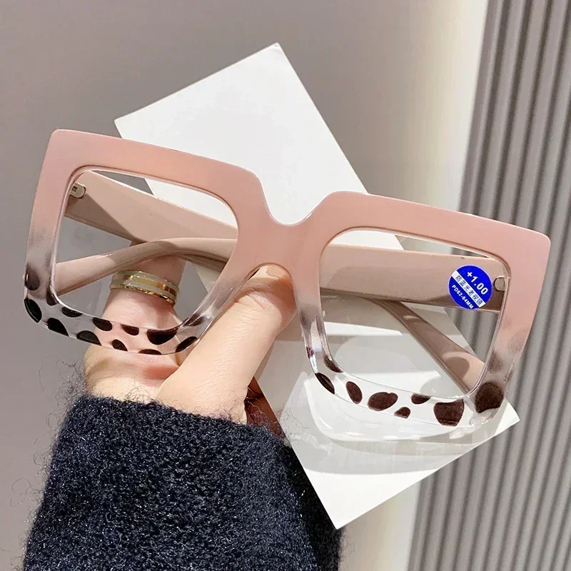 Lunettes de lecture à grande monture pour hommes et femmes, lunettes de presbytie respirantes, lunettes vintage Plus, chimfashion, 0 + 1.0 + 4.0