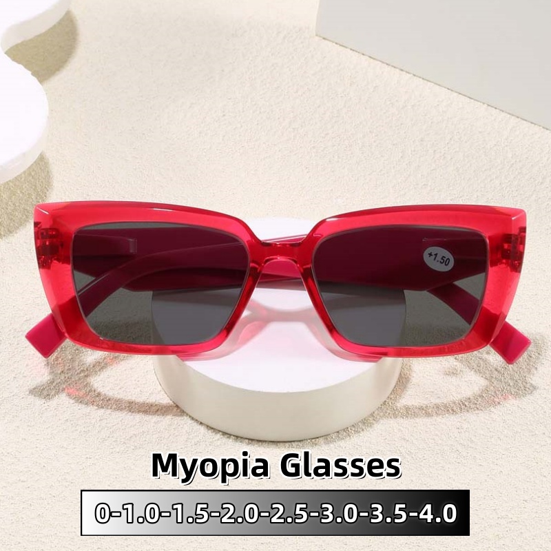 Lunettes de soleil carrées polyvalentes pour myopie, simples, résistantes aux UV, pour la plage, les voyages, les spectacles sur scène, lunettes unisexes