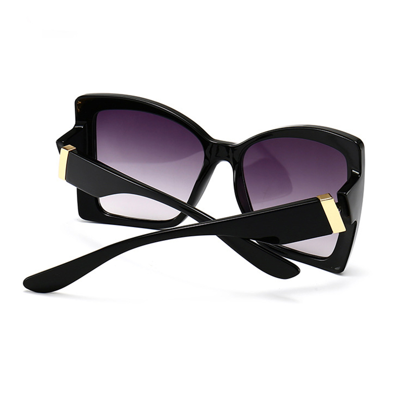 Lunettes de soleil œil de chat à grand cadre pour femmes, lunettes de soleil de voyage populaires, nuances féminines, créateur de marque de luxe, mode vintage, UV400