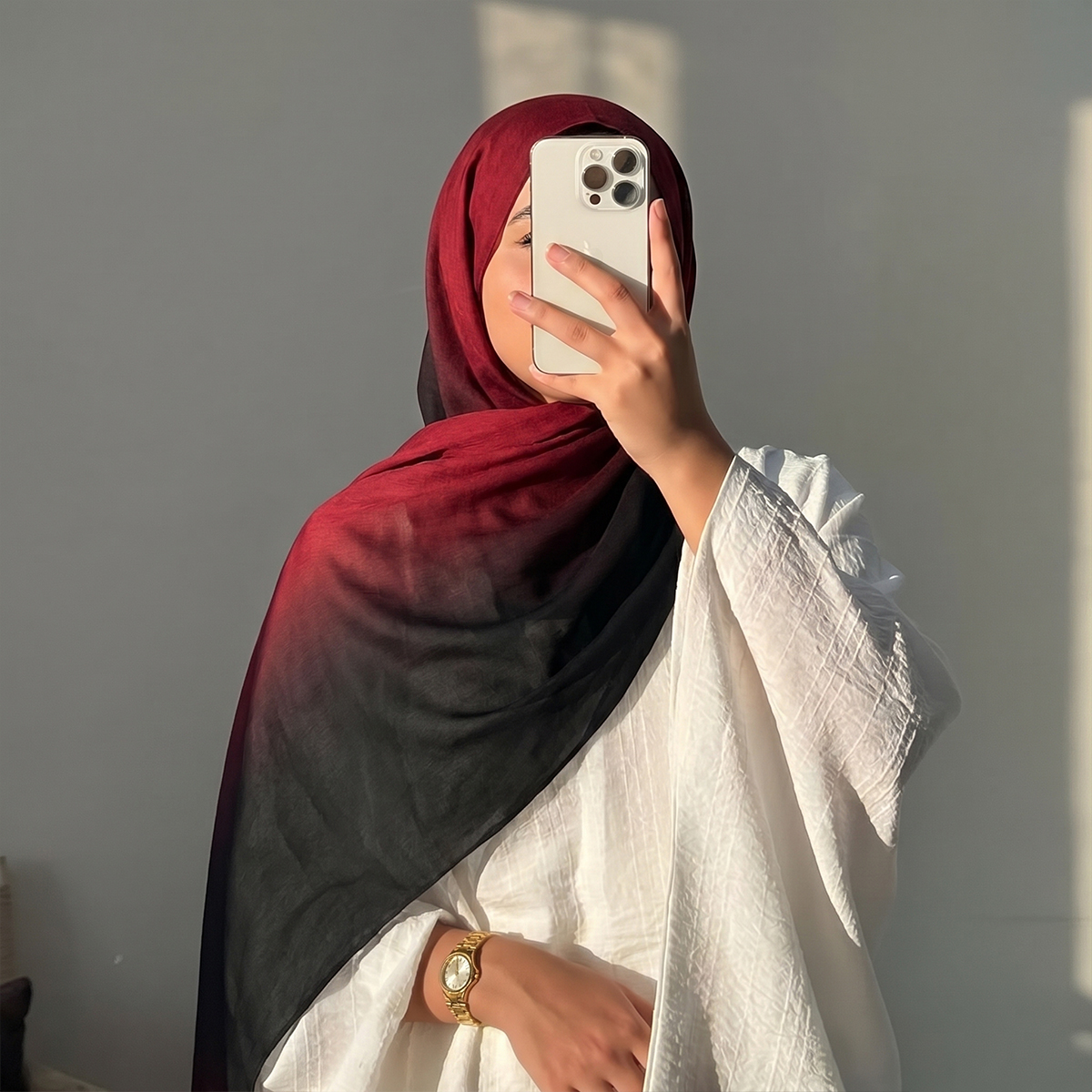 2026 Hijab en viscose dégradé, Foulards, Châles, Voiles, Turbans et Bandeaux islamiques pour femmes musulmanes, unis