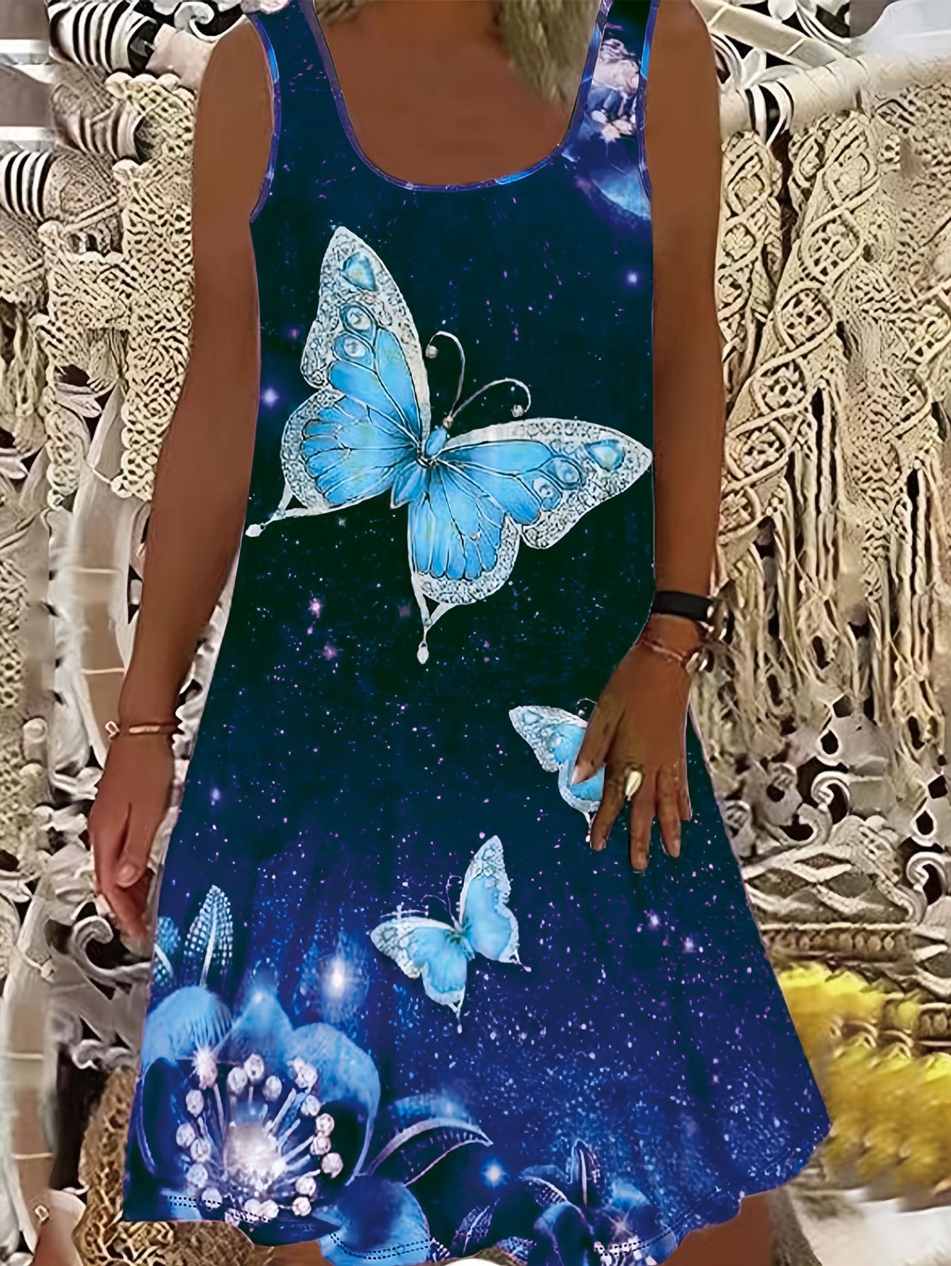 2025 été décontracté mode papillon impression 3D débardeur robe décontractée sans manches robe Y2k dames vêtements femme vêtements fille vêtements