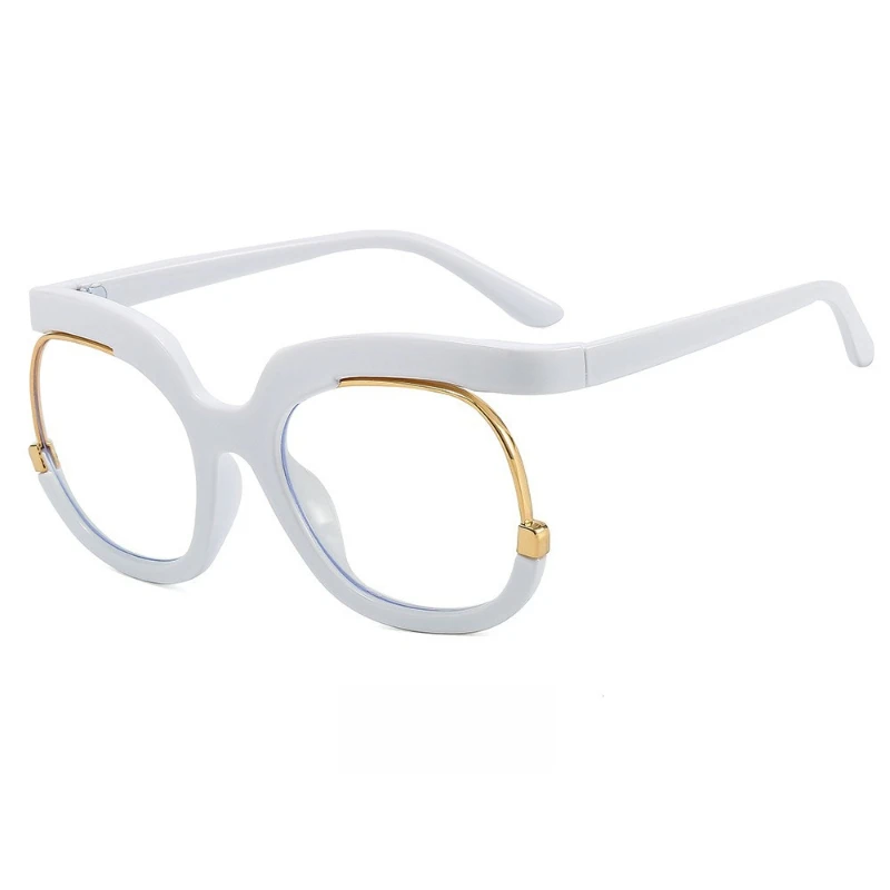 Lunettes de lecture surdimensionnées pour hommes et femmes, Anti lumière bleue, hypermétropie, montures rondes uniques, lunettes décoratives dioptrie