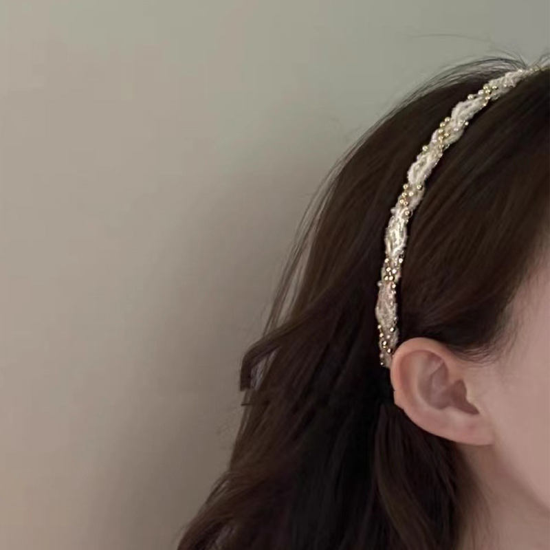 Serre-têtes pour femmes, style coréen, petits nœuds doux et élégants, perles rétro, polyvalents, accessoires de cheveux de luxe de haute qualité
