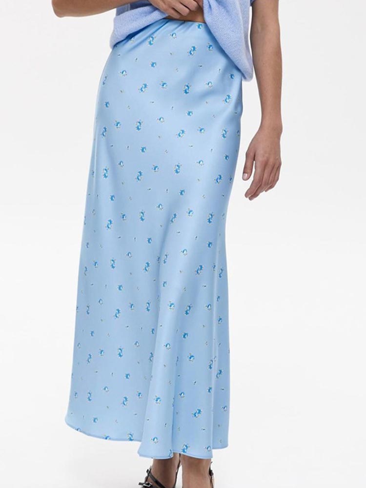 Jupe longue imprimée pour femmes, taille haute, contraste, Patchwork, Slim, élégant, look de fête, Maxi, Y2k, été