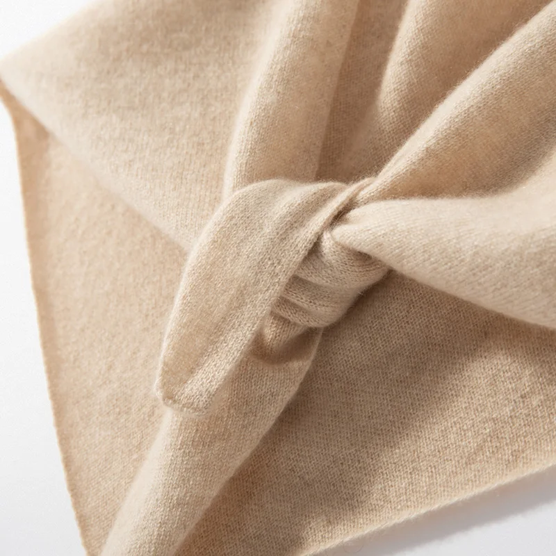 Femmes 100% chèvre cachemire écharpe printemps automne hiver cachemire tricots Chic grâce Style Simple châle couleur Pure triangulaire écharpe