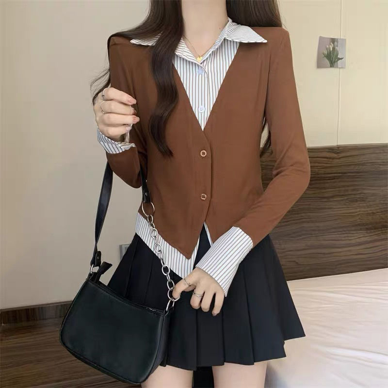 Chemises et chemisiers rayés pour femmes, vêtements de base, modernes, longs, pour jeunes, mignons et élégants, esthétique, grande taille, nouvelle collection 2025