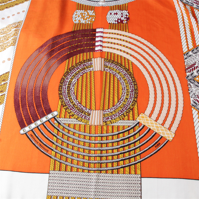 135CM foulard en cachemire de soie femmes châles roulés à la main rayures géométriques foulards carrés enveloppes dame Bandana Hijabs femme Foulards