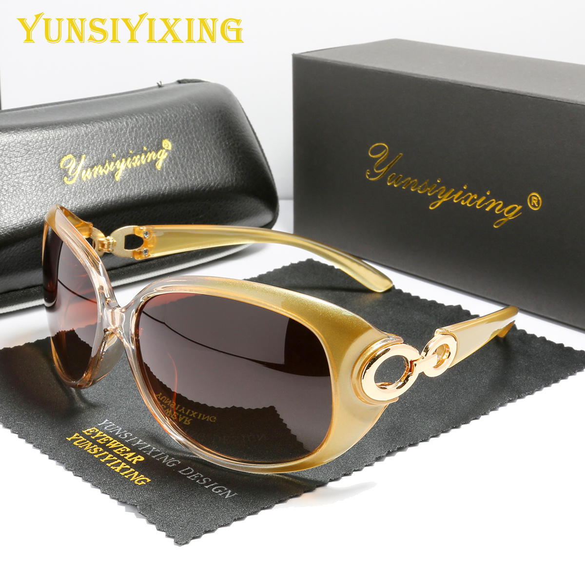 Lunettes de soleil polarisées pour femmes, verres solaires de luxe, design de marque, nouvelle mode