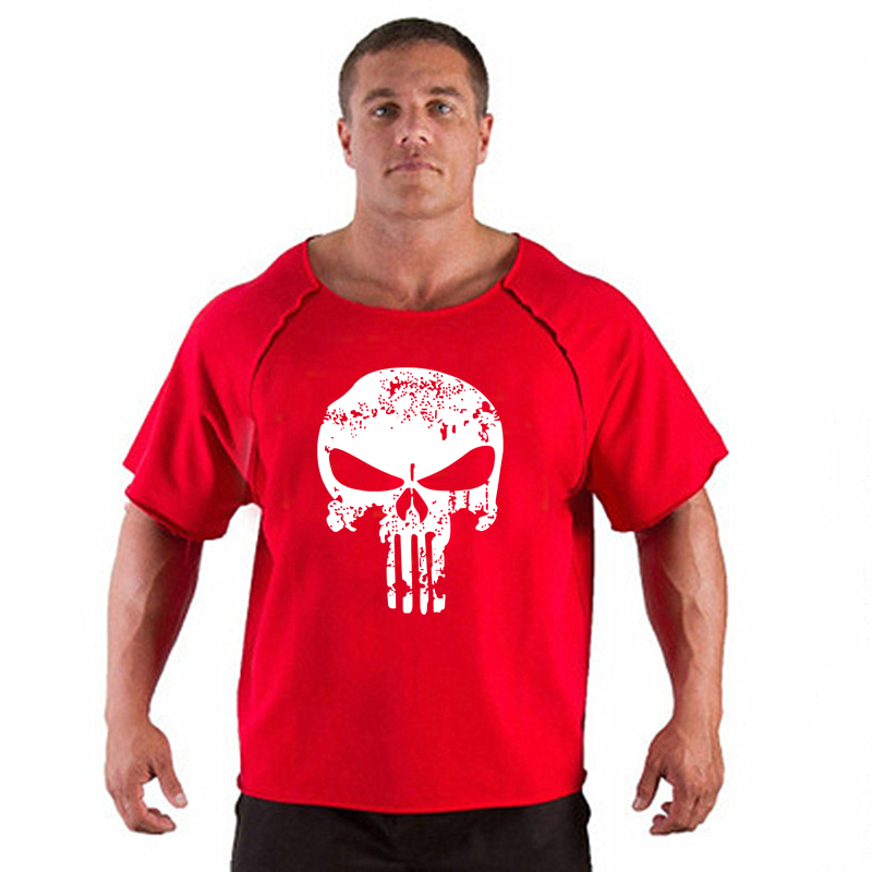 T-shirt Respirant en Coton Vintage pour Homme, Vêtement de Musculation, Gym, Course à Pied, Été