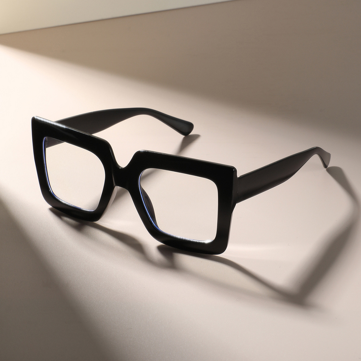 Lunettes anti-lumière bleue surdimensionnées à monture carrée, élégantes, transparentes, colorées, rétro, tendance, unies, pour femmes