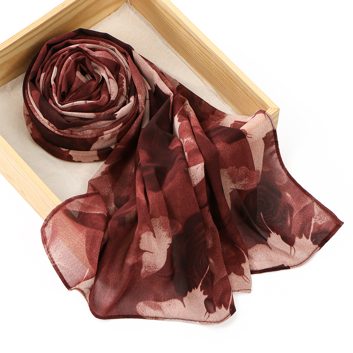 Foulard Hijab en mousseline de soie imprimé papillon pour femme musulman Hijabs châle mode longues enveloppes impression bandeau ethnique Islam Turban