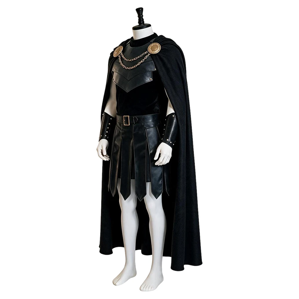 Costume de cosplay d’Agamemnon d’« L’Odyssée » pour hommes adultes, ensemble complet comprenant l’uniforme et la cape, idéal pour Halloween, les carnavals et les jeux de rôle.
