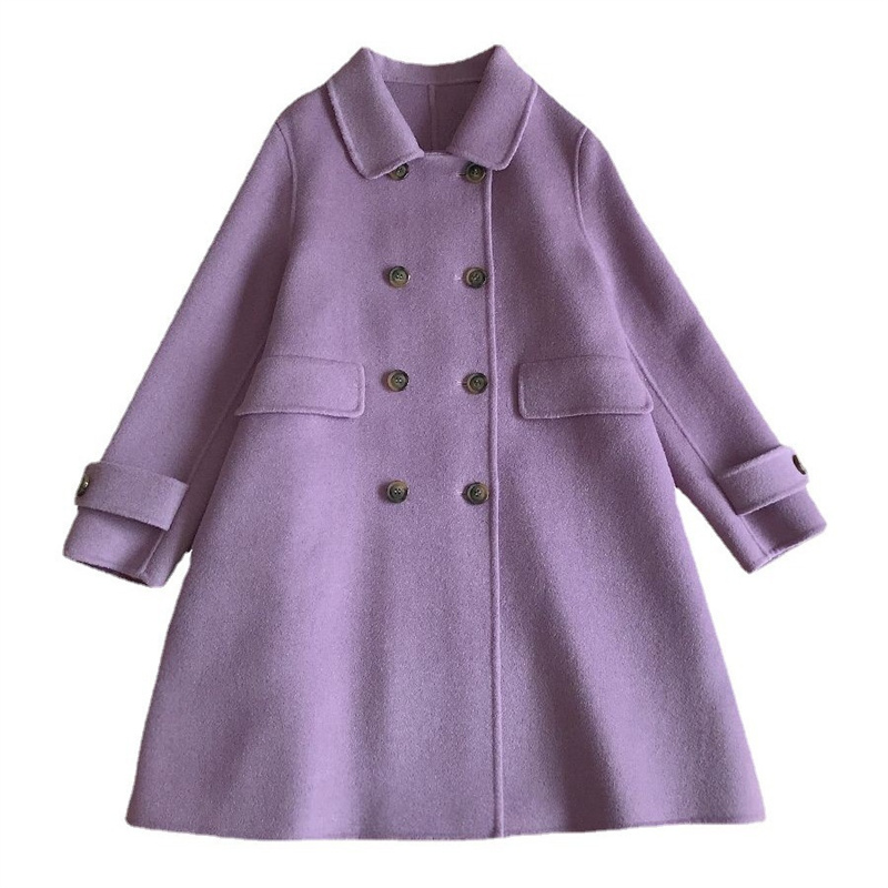 Haute qualité femmes manteau de laine automne hiver 2025 nouveau coréen lâche Double face cachemire laine manteau femme pardessus vêtements d'extérieur