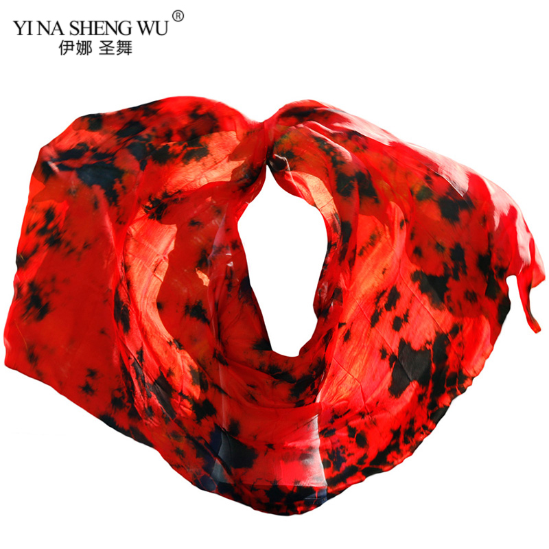 Voile de danse du ventre en soie pour femmes, accessoires de pratique de danse, voile 100% de 5mm, châle enveloppant dégradé 250x114cm, personnalisable