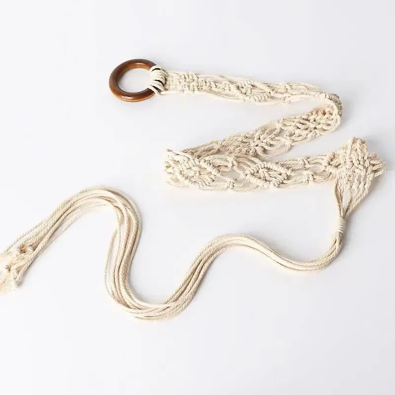 Ceinture nouée en fil ciré avec pompon tressé, style coréen, fine, pour femme, sangle décorative polyvalente pour assortir aux robes