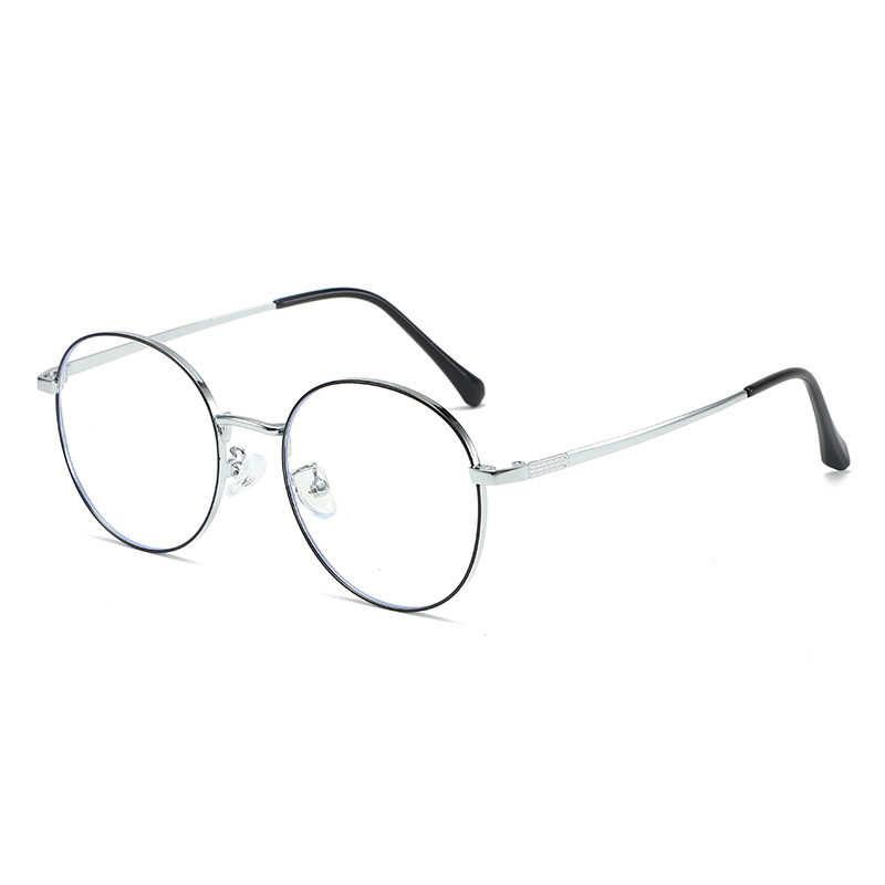 Nouveau cadre rond fil d'or lunettes pour femmes mode polyvalent lunettes cadre Anti-lumière bleue myopie lunettes cadre MH9035