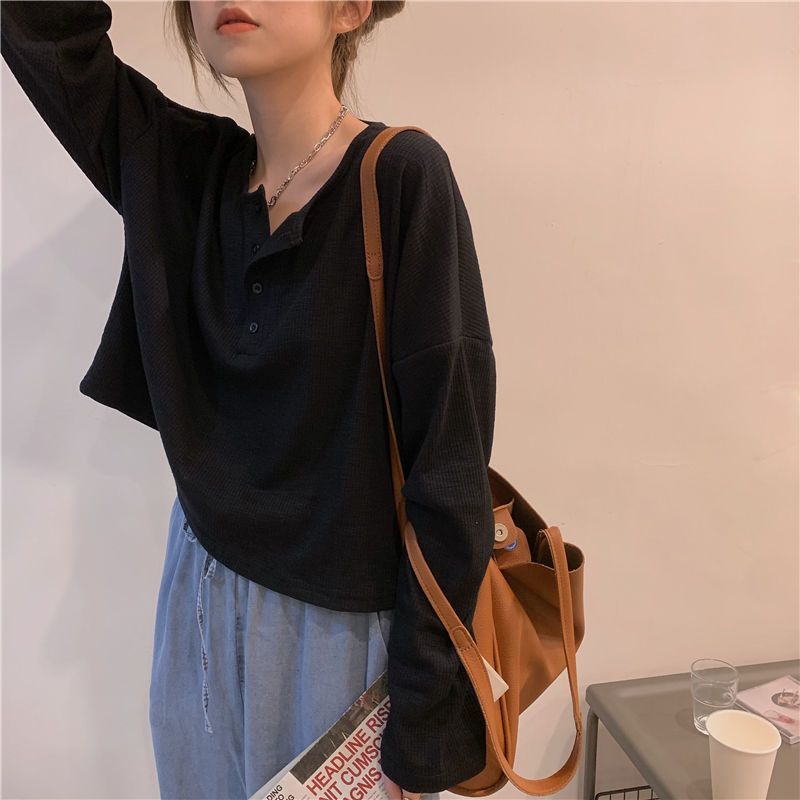 T-shirts à manches longues pour femmes, hauts en coton minimalistes, coupe décontractée, tissu extensible surdimensionné, confortable, doux, quotidien, rétro d'automne
