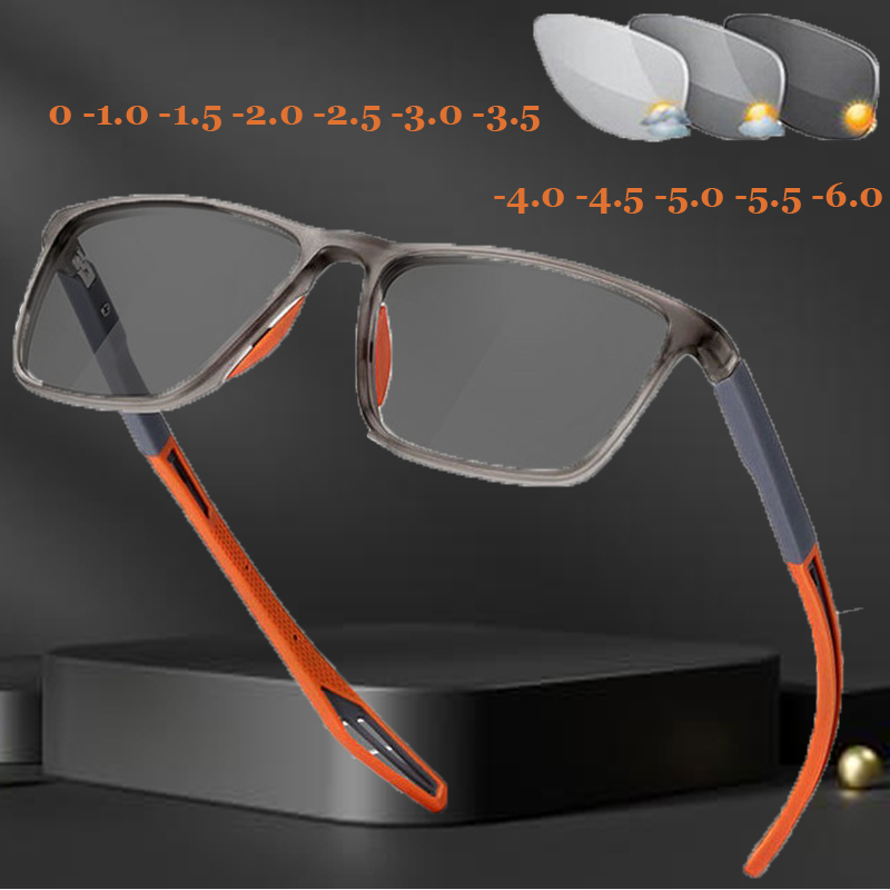 Lunettes d'extérieur intelligentes à couleur changeante, verres photochromiques unisexes pour myopie, optique fini, vue de près, dioptrie