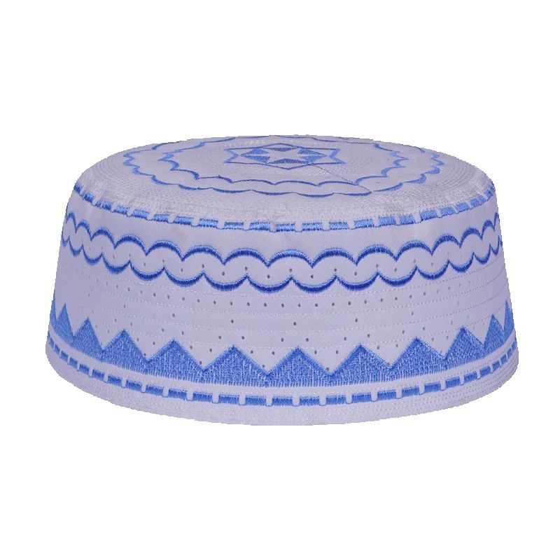 Chapeaux de prière islamiques pour hommes, en coton brodé, pour le Ramadan, Kippa juive, Turban arabe du Moyen-Orient, Casquette Saoudienne et des Émirats Arabes Unis