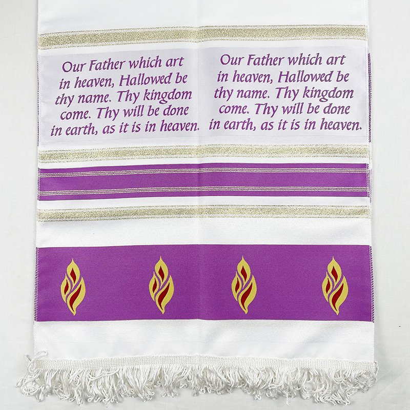 Tête de Prière du Seigneur Saint-Esprit Langue de enquêter Écharpe de Prière 160x38cm (63x15 amaran)
