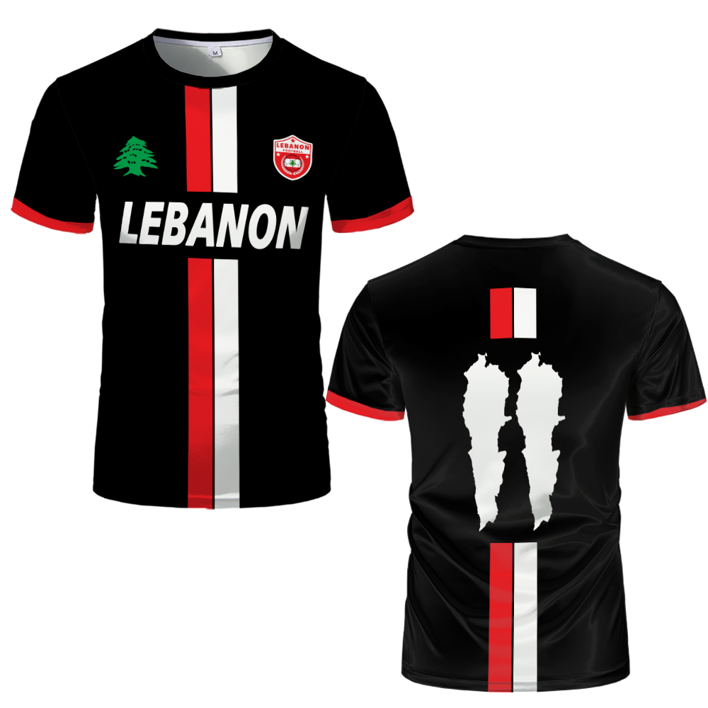 Maillot de Football du Liban, t-shirts pour adultes et enfants, uniformes de Football de sport légers de luxe imprimés numériques, vêtements drapeau libanais pour hommes