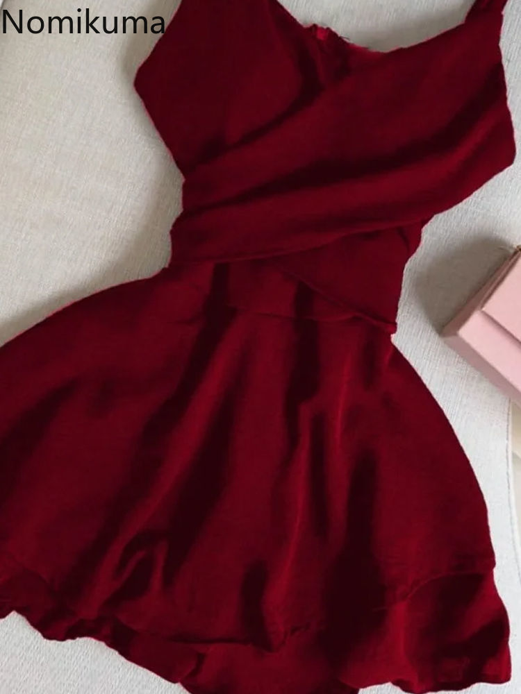 Robe d'été Chic femmes vêtements couleur unie sans manches fronde Robe Femme 2025 robes De Mujer taille mince plis Mini robes