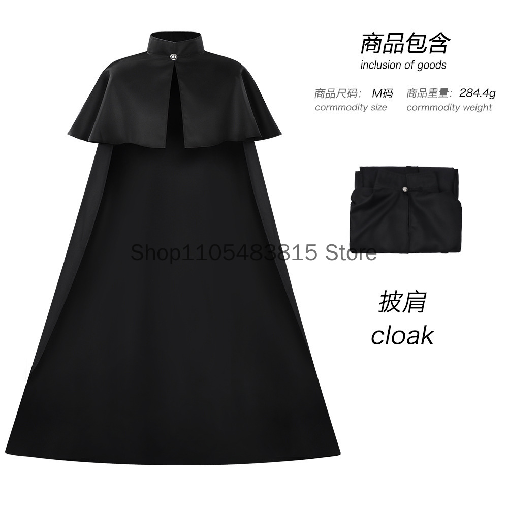 Cape de chevalier pour cosplay d'Halloween adulte, châle rétro à col montant, manteau de princesse Renaissance, étole de prêtre, robe de noble victorien