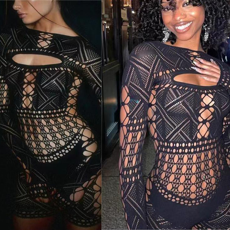 Robe de sexe combinaison avec dentelle serrée évidée et jupe sexy moulante aux hanches robes longues décontractées pour femmes audacieuses lingerie femme xxx