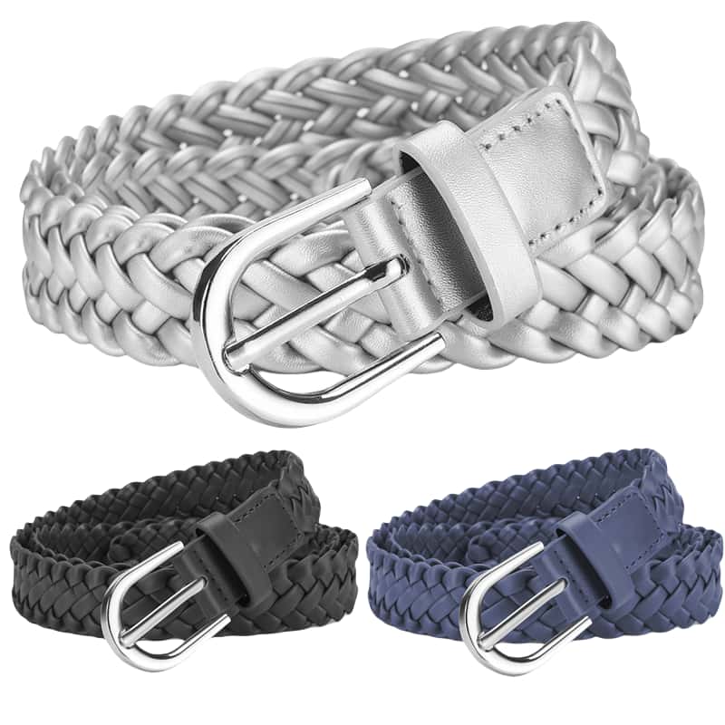 Ceinture gothique rétro en tricot Pu pour femmes, accessoires en jean polyvalents, tendance, Design Simple, boucle ardillon argentée