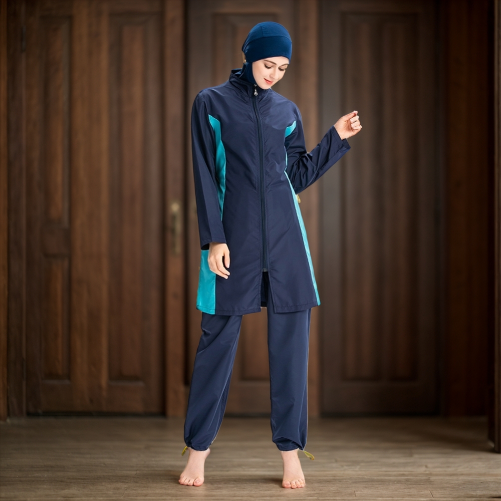 Femmes musulmanes Hijab maillot de bain à capuche maillots de bain Islmaic couverture complète Burkini arabe modeste maillots de bain maillot de bain Surf maillot de bain