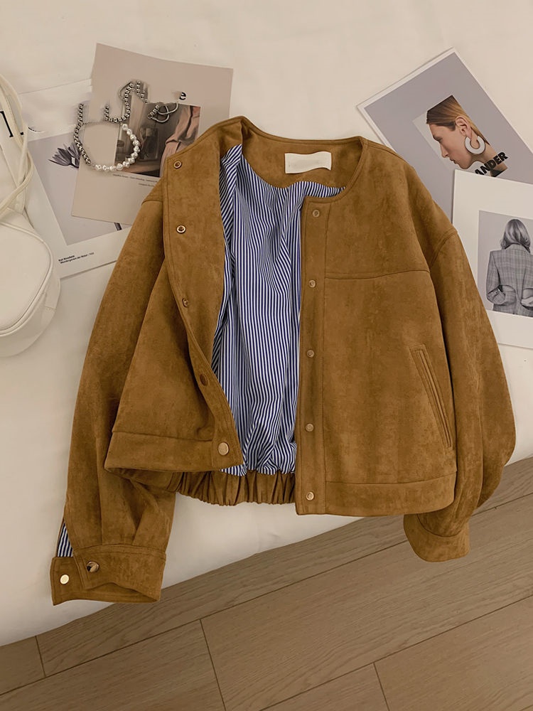 Manteau court pour femmes, style coréen, veste élégante à la mode, haut d'automne, nouveau manteau polyvalent