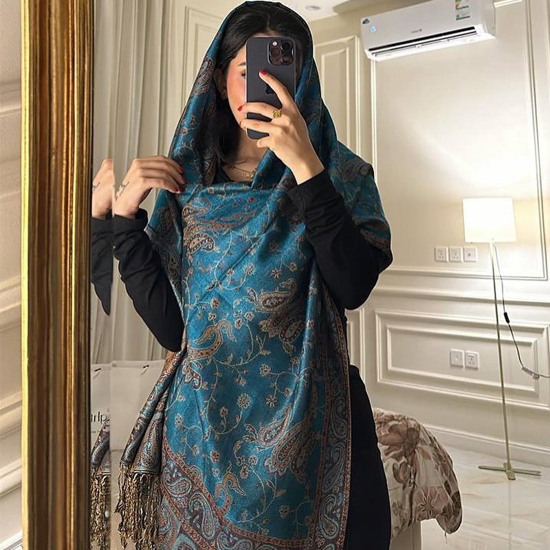 Automne hiver écharpe femmes Pashmina châles couverture en cachemire Paisley chaud épais grosses étoles dame élégant Poncho extérieur Bufanda