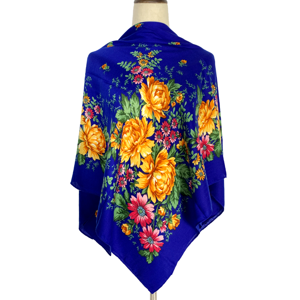 Châles et enveloppes carrés en Viscose imprimé Floral pour femmes, écharpe de voyage Boho, châle russe, foulard National, grand Bandana, nouvelle collection 2023
